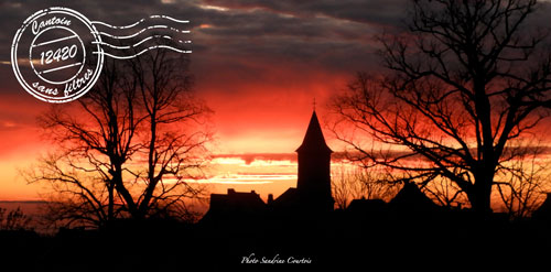Coucher de soleil à Cantoin
